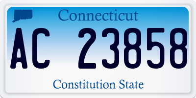 CT license plate AC23858
