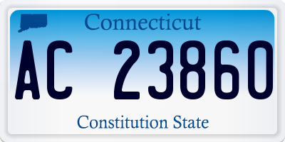 CT license plate AC23860