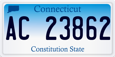 CT license plate AC23862