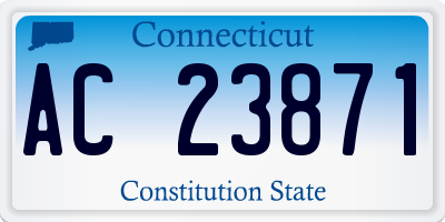 CT license plate AC23871