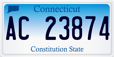 CT license plate AC23874