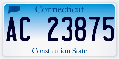 CT license plate AC23875