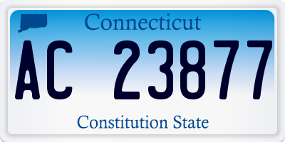 CT license plate AC23877
