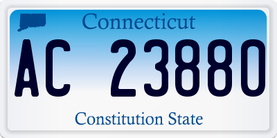 CT license plate AC23880