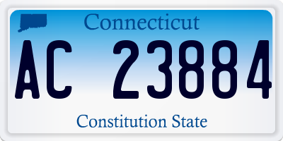 CT license plate AC23884