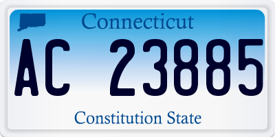 CT license plate AC23885