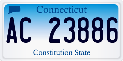 CT license plate AC23886