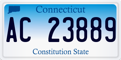 CT license plate AC23889