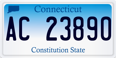 CT license plate AC23890