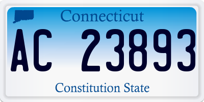 CT license plate AC23893