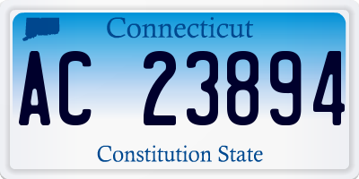 CT license plate AC23894