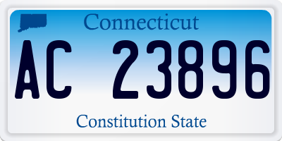 CT license plate AC23896