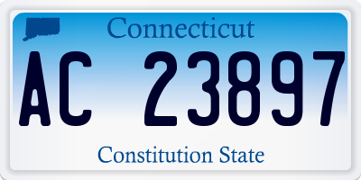 CT license plate AC23897