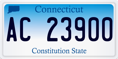 CT license plate AC23900