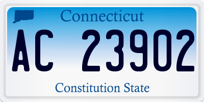 CT license plate AC23902