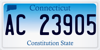 CT license plate AC23905