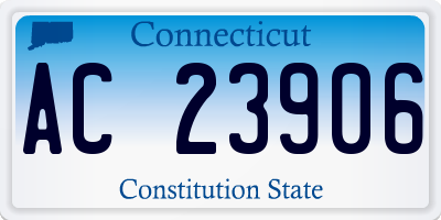 CT license plate AC23906