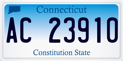CT license plate AC23910