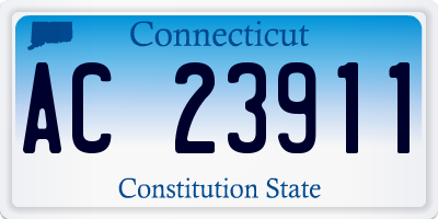 CT license plate AC23911