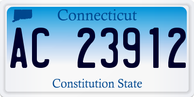 CT license plate AC23912