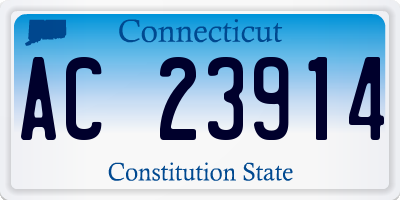 CT license plate AC23914