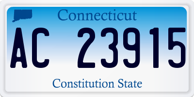 CT license plate AC23915