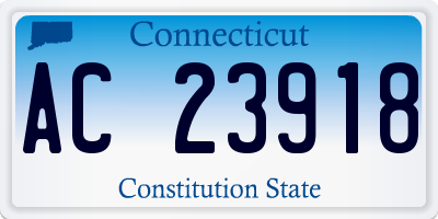 CT license plate AC23918