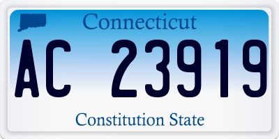 CT license plate AC23919