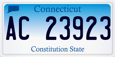 CT license plate AC23923