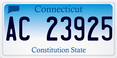CT license plate AC23925