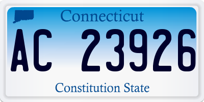 CT license plate AC23926