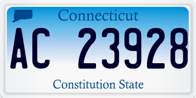 CT license plate AC23928