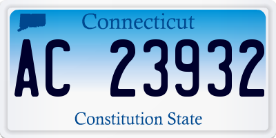 CT license plate AC23932