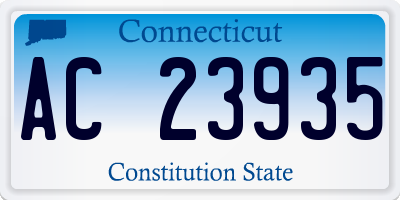 CT license plate AC23935