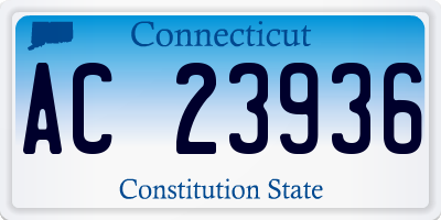 CT license plate AC23936