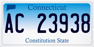 CT license plate AC23938