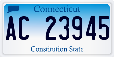 CT license plate AC23945
