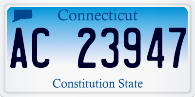 CT license plate AC23947