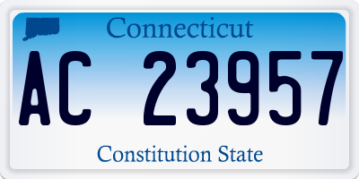 CT license plate AC23957