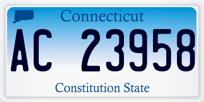 CT license plate AC23958