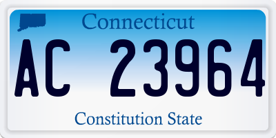 CT license plate AC23964