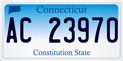 CT license plate AC23970