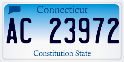 CT license plate AC23972