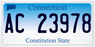 CT license plate AC23978