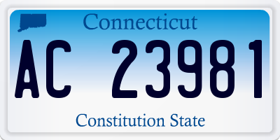 CT license plate AC23981