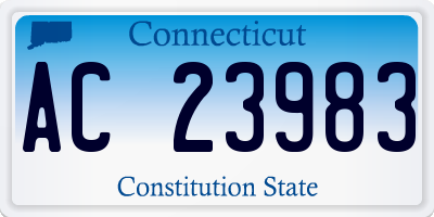 CT license plate AC23983