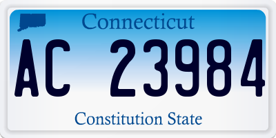 CT license plate AC23984