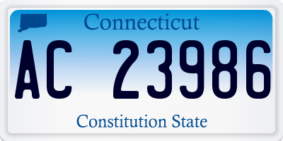 CT license plate AC23986