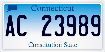 CT license plate AC23989