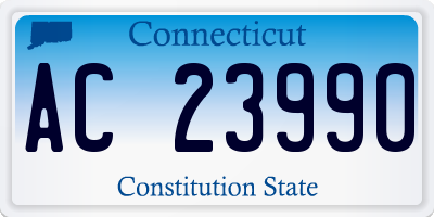 CT license plate AC23990